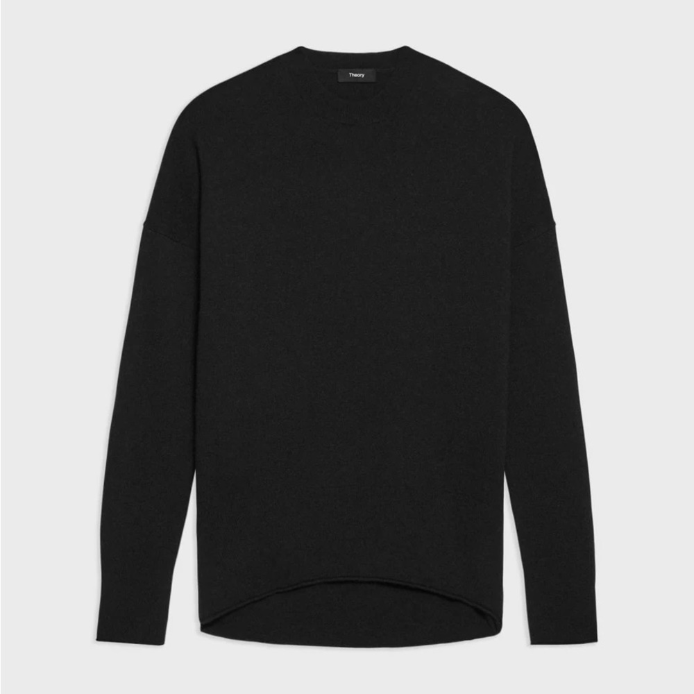 Theory Karenia Sweater in Cashmere Black size P